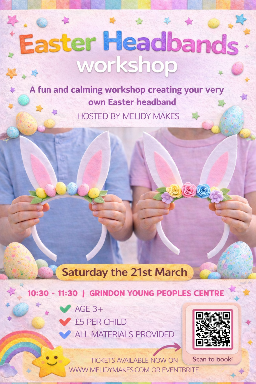 KIDS CRAFT WORKSHOP - EASTER  HEADBANDS - MARCH 21ST