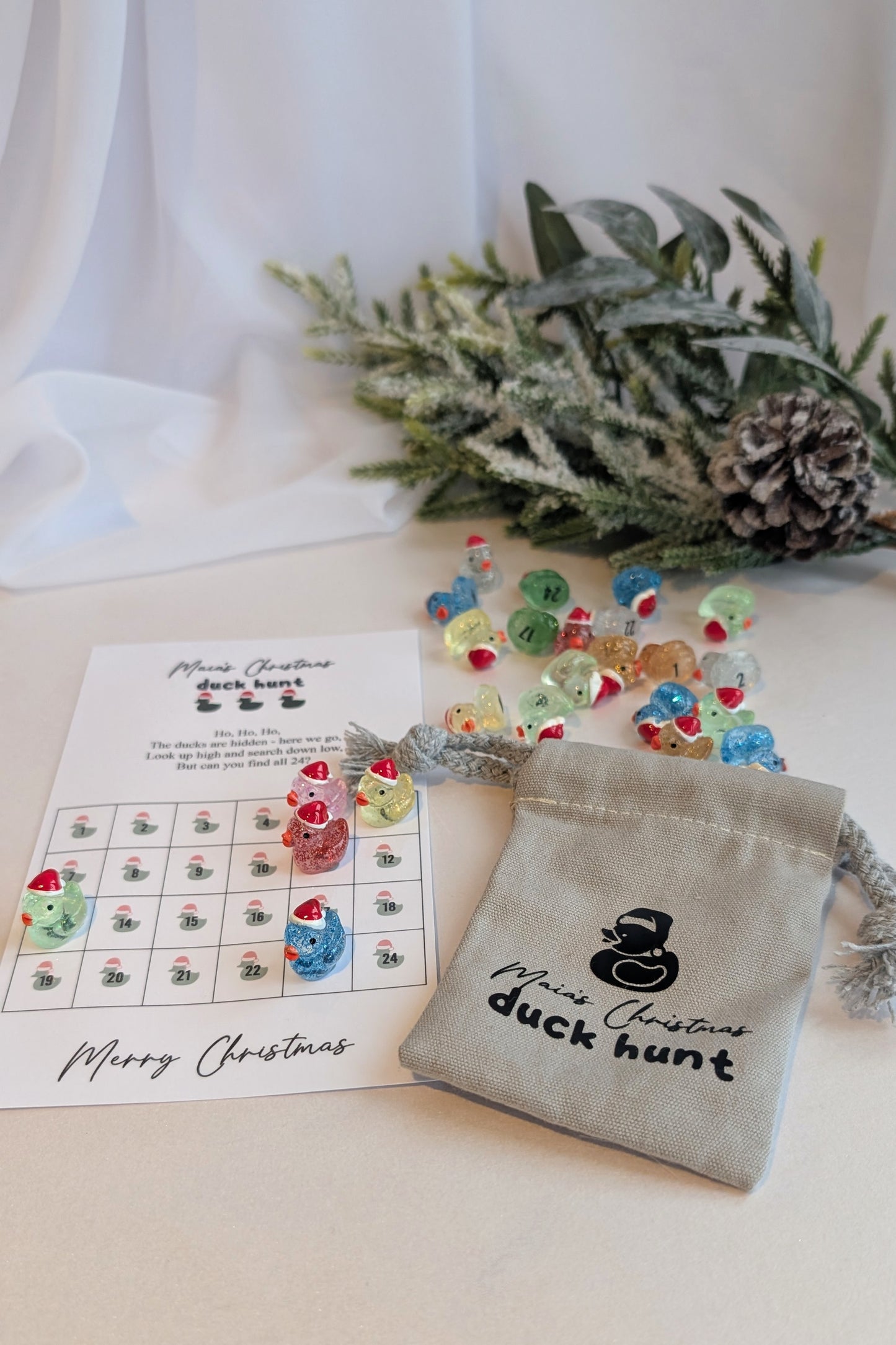 Personalised Christmas Duck Hunt Party Game | Stocking Stuffer Gift | Family Game | Hide Ducks | 24 Duck Challenge | Advent | Xmas Elf