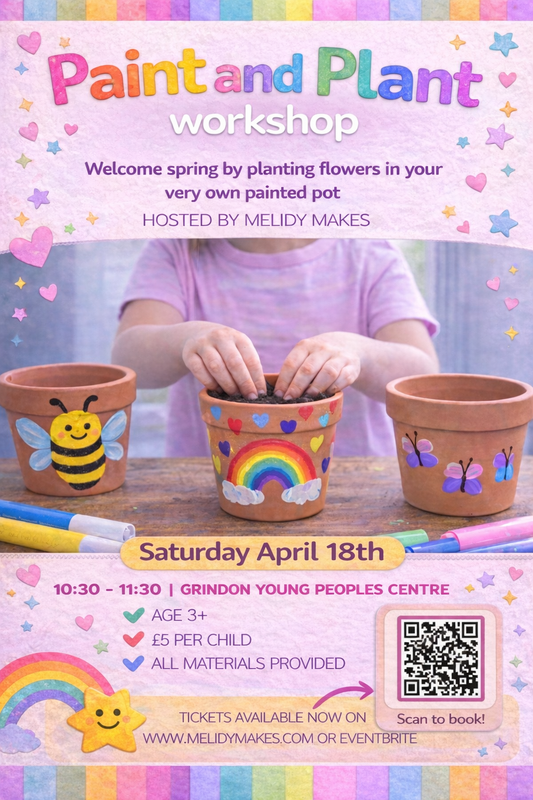 KIDS CRAFT WORKSHOP - PAINT & PLANT - APRIL 18TH