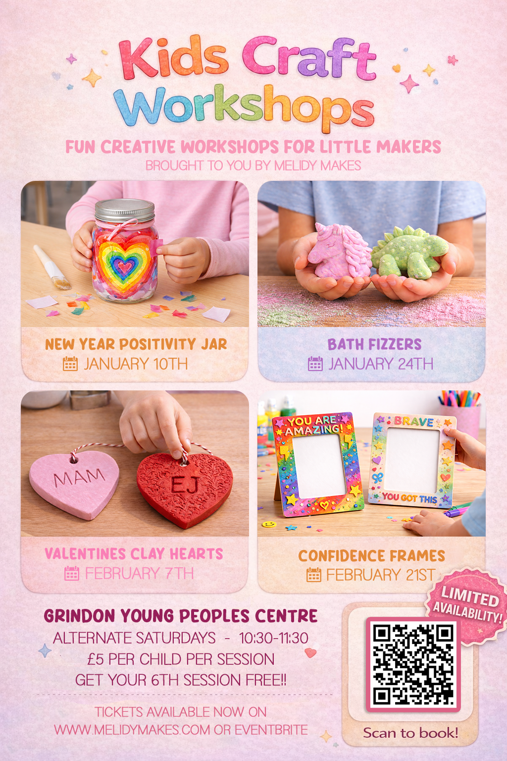 KIDS CRAFT WORKSHOP - POSITIVITY JARS -  JANUARY 10TH