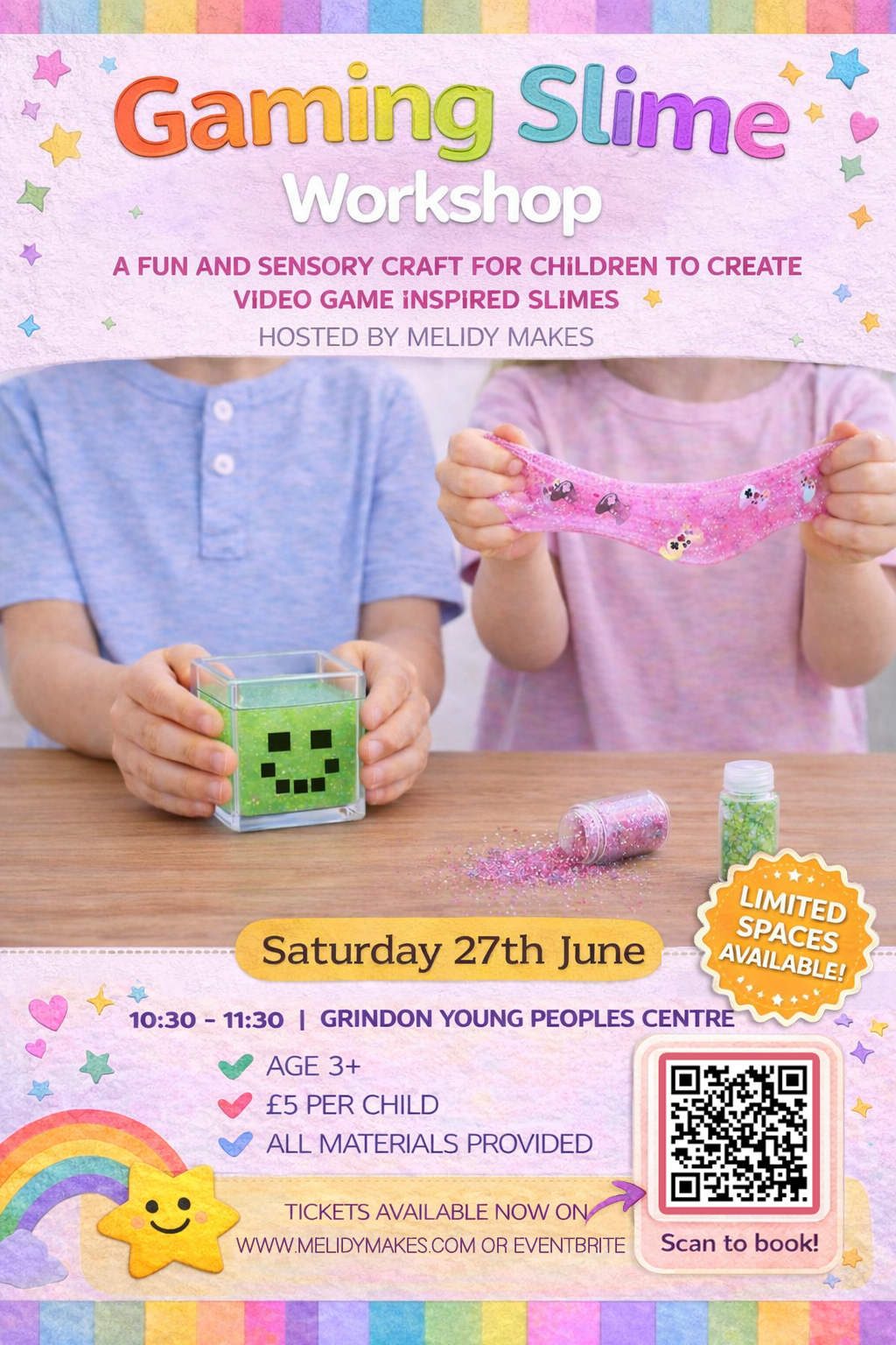KIDS CRAFT WORKSHOP - GAMING SLIME - JUNE 27TH