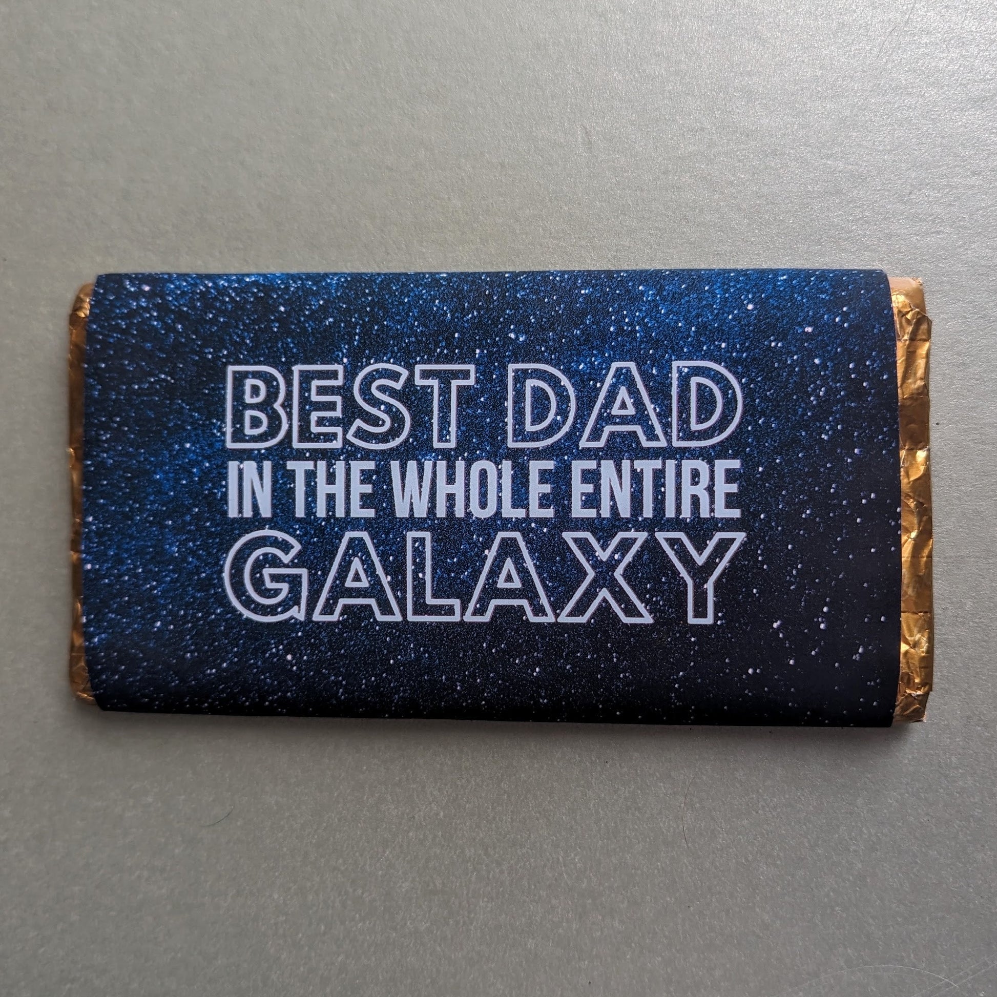 Chocolate Bar Wrapper | Best Dad in the Galaxy | Galaxy Bar Wrapper | Father's Day Gift | Dad, Father, Husband Gift | Space Lover