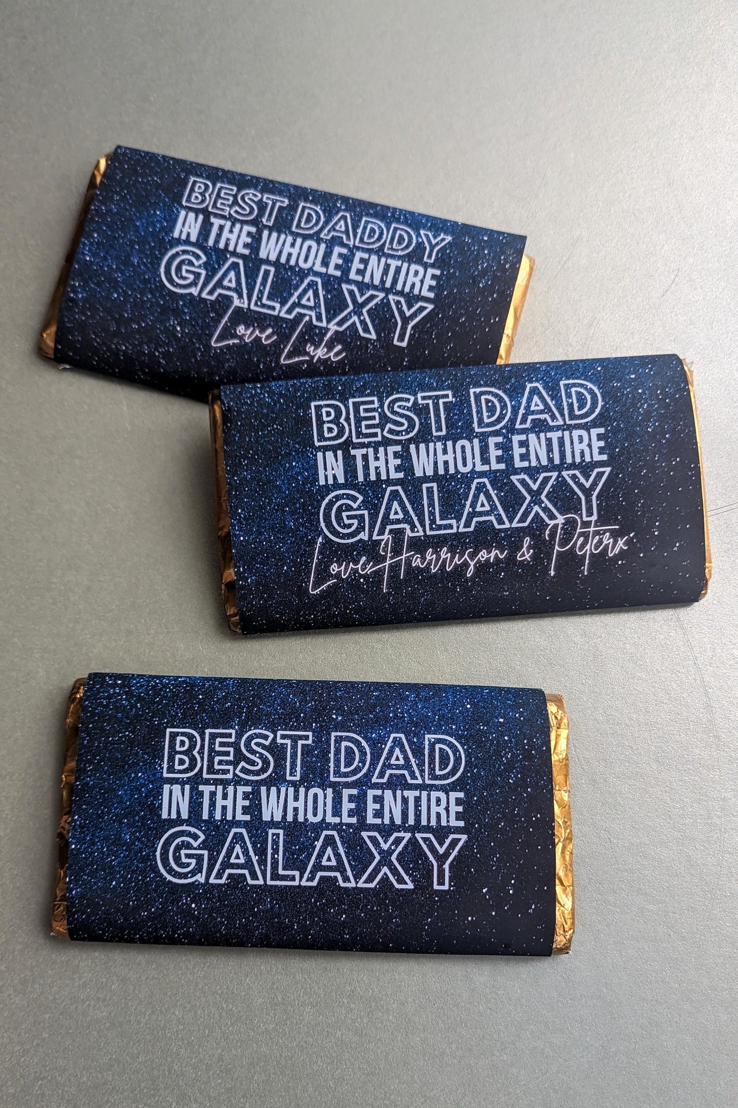 Chocolate Bar Wrapper | Best Dad in the Galaxy | Galaxy Bar Wrapper | Father's Day Gift | Dad, Father, Husband Gift | Space Lover