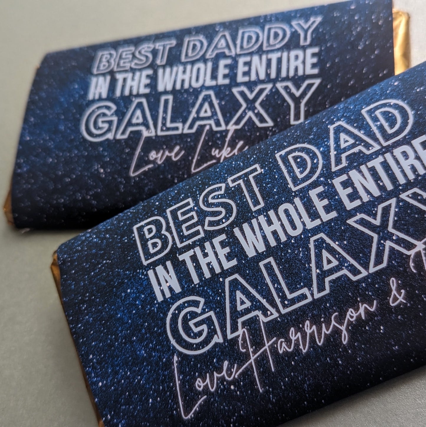 Chocolate Bar Wrapper | Best Dad in the Galaxy | Galaxy Bar Wrapper | Father's Day Gift | Dad, Father, Husband Gift | Space Lover