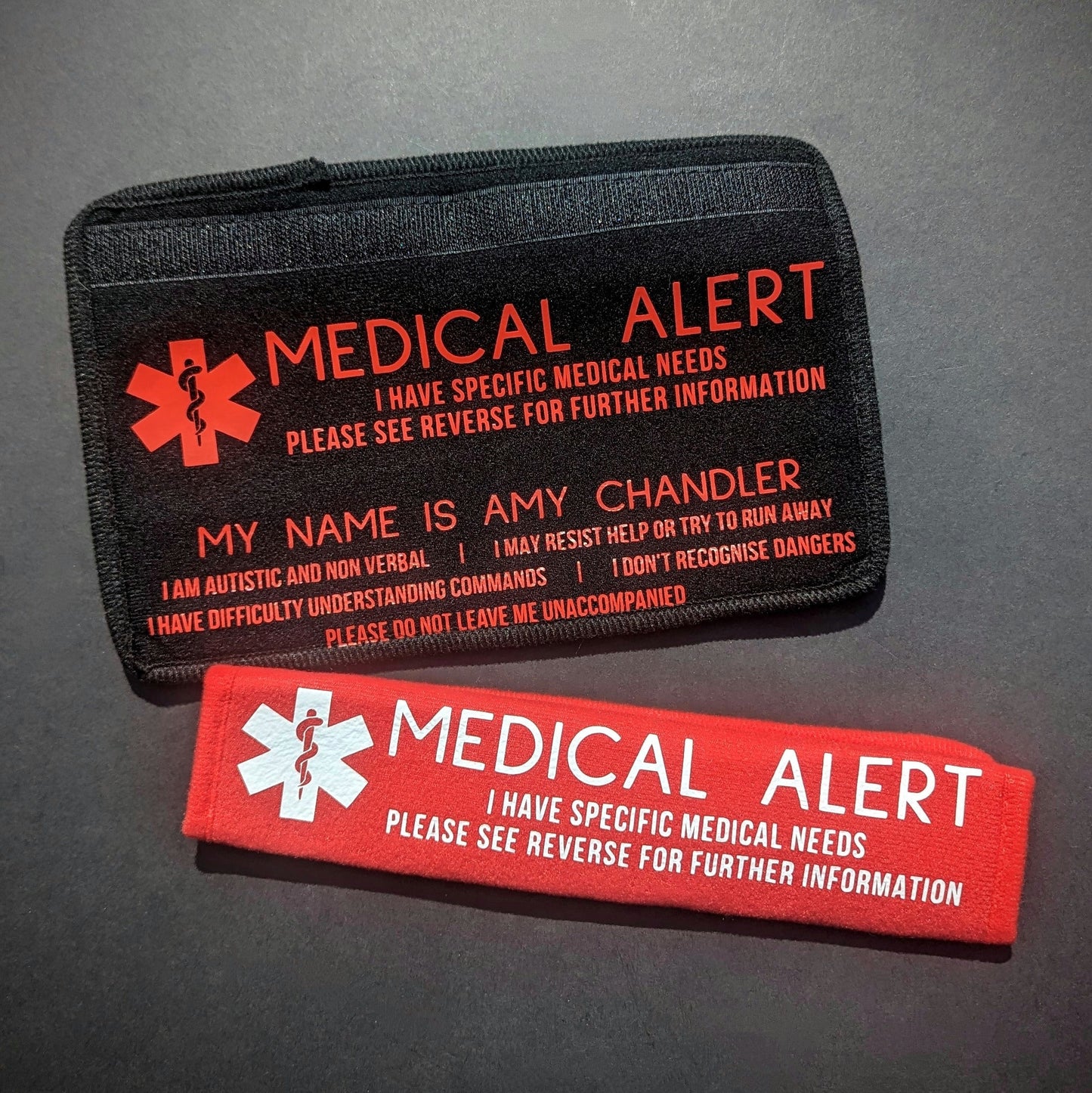 Personalised Medical Alert Car Seatbelt Cover | Autism ADHD Deaf Hearing Impaired Diabetic | Service | In Case of Emergency Service | Safety