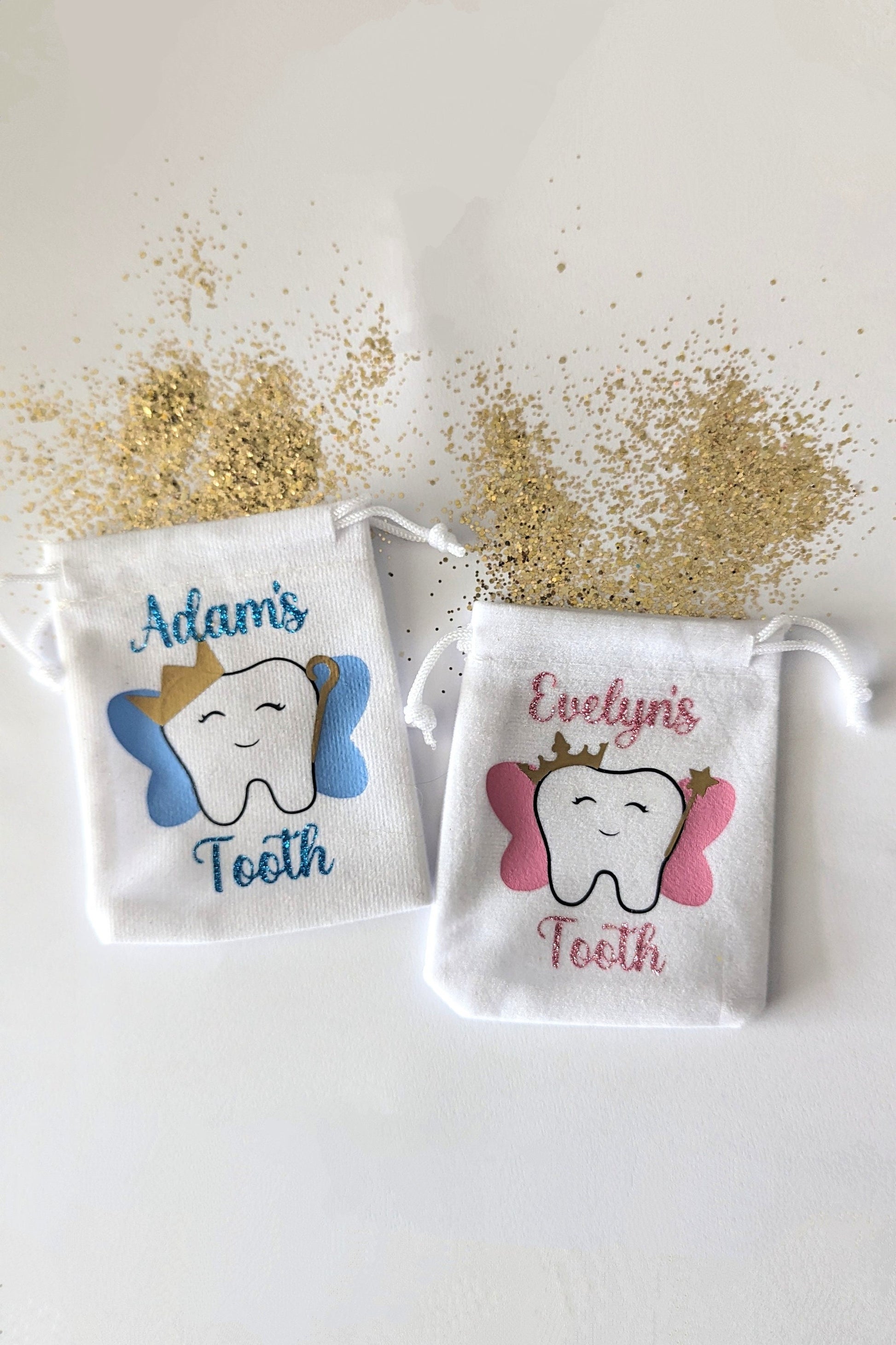 Personalised Tooth Fairy Pouch and Letter | Lost Tooth | Fairy Mail | Tiny Scroll Letter | Suitable for boys and girls | First Tooth Gift