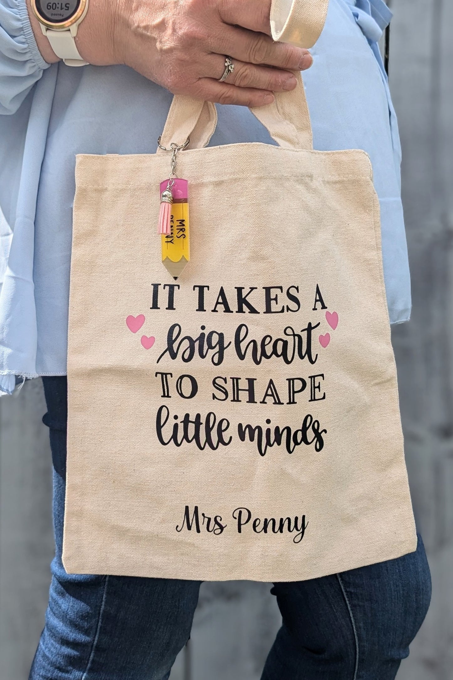 Personalised Teacher Gift - Tote Bag | Teacher Quote | End of Term gift | School Teacher | Teaching Assistant | Practical Teacher Gift