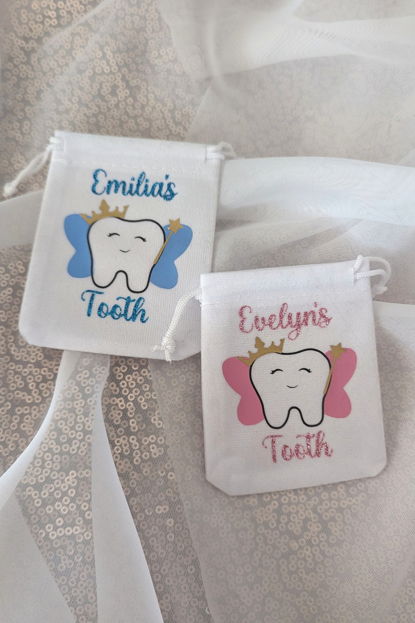 Personalised Tooth Fairy Pouch and Letter | Lost Tooth | Fairy Mail | Tiny Scroll Letter | Suitable for boys and girls | First Tooth Gift