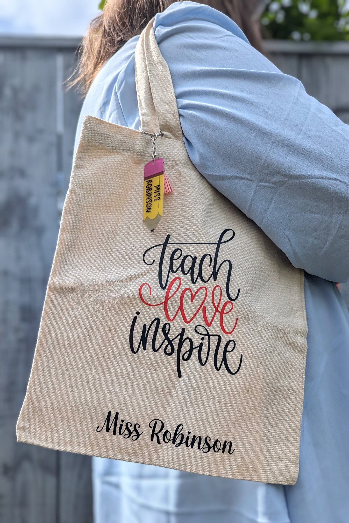 Personalised Teacher Gift - Tote Bag | Teacher Quote | End of Term gift | School Teacher | Teaching Assistant | Practical Teacher Gift