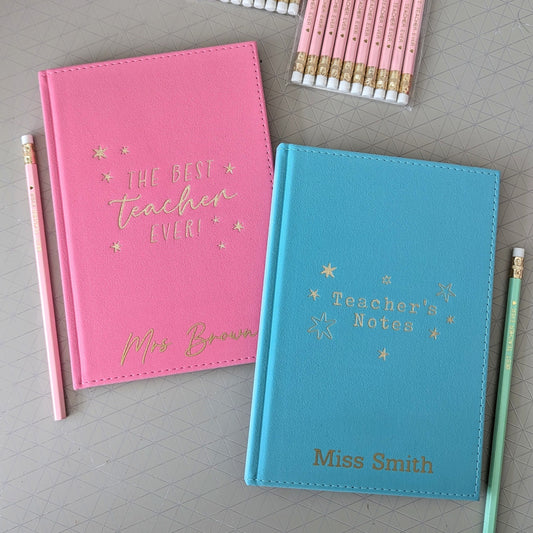 Personalised Notebook Teacher Gift | Thank You Gift for Teachers | Personal Class Gift | Best Teacher Ever | Note Pad | Teaching Assistant