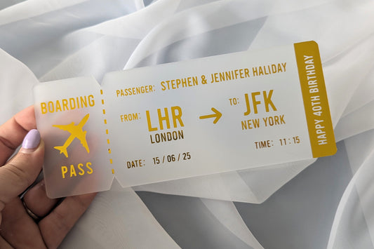 Custom Personalised Boarding Pass | Plane Ticket Keepsake | Personalised Decorative Ticket | Holiday /Vacation Gift | Unique Gift