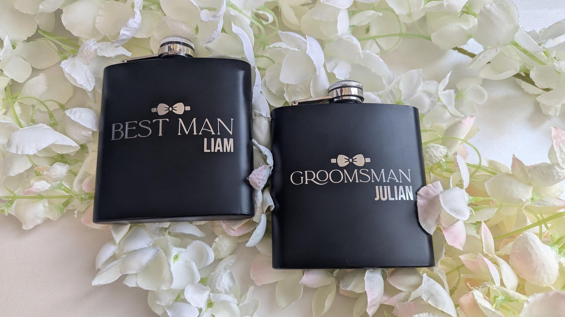 Personalised Groomsmen Hip Flasks | Best Man Gift | Usher Gift | Groomsman Gift | Father of the Bride Gift | Wedding Party Favours |