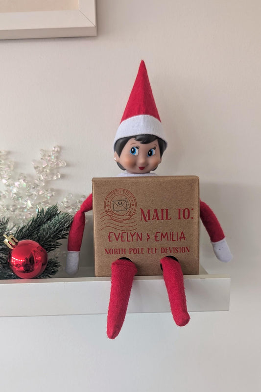 Personalised Elf Arrival Mail Box | Father Christmas' North Pole Elf | Naughty Nice | Christmas Tradition | Elf Arrival | Kids Christmas Elf