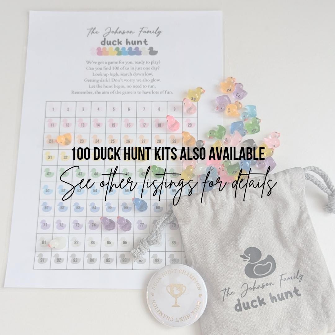 Personalised Valentine Duck Hunt Party Game | Family Game | Hide Ducks | 24 Duck Challenge | Valentines Day Duck Hunt Gift