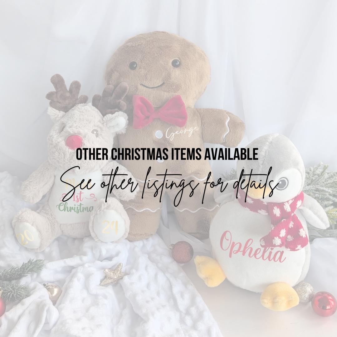 Personalised Christmas Elf Plush / Pajama Case | Large Elf Cuddly Toy | Kids Christmas Gift | Chirtmas Eve PJ's | Chirtmas Eve Box