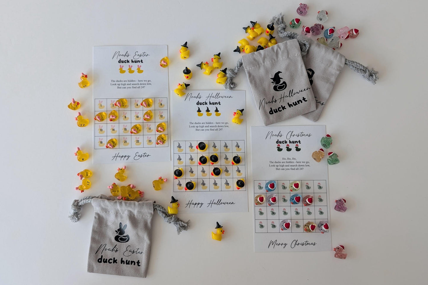 Personalised Halloween Duck Hunt Party Game | Family Game | Hide Ducks | 24 Duck Challenge | Boo Basket | Halloween Game