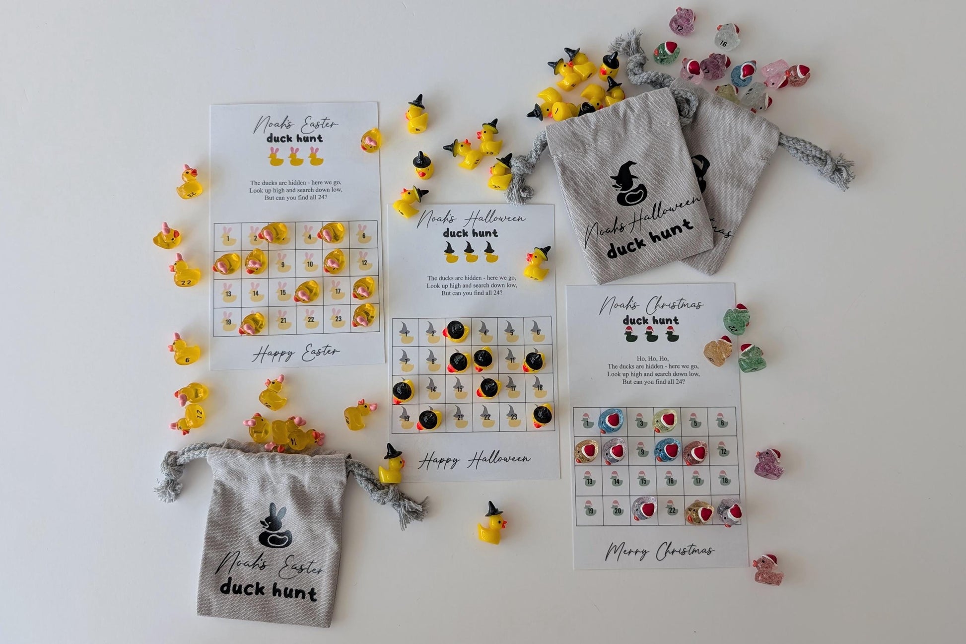 Personalised Halloween Duck Hunt Party Game | Family Game | Hide Ducks | 24 Duck Challenge | Boo Basket | Halloween Game