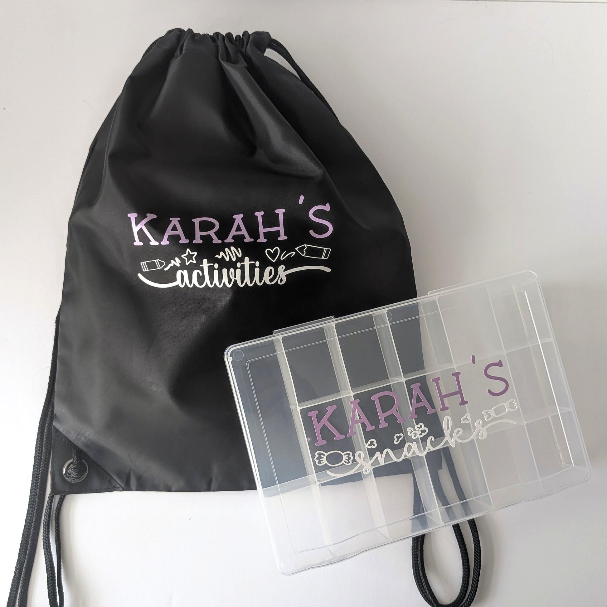 Personalised Travel Activities Bag | Fidget Toys | Toddler / Child Travel / Long Journey / Road Trip Ideas / Plane Ideas / Travel Ideas
