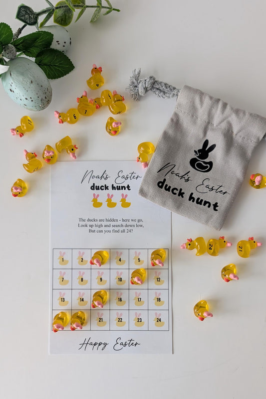 Personalised Easter Duck Hunt Party Game | Family Game | Hide Ducks | 24 Duck Challenge | Easter Basket | Easter Game | Easter Hunt