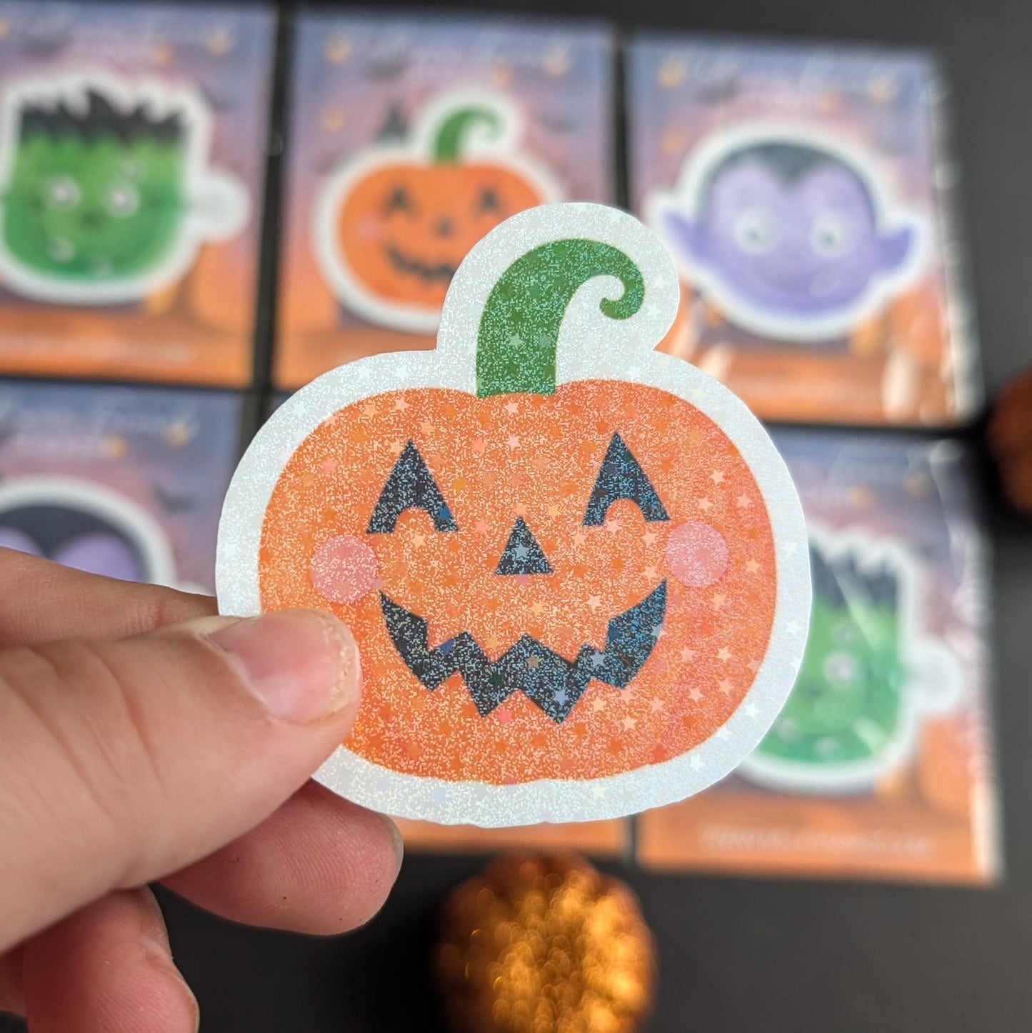 Personalised Halloween Sticker | Trick or Treat Sticker | Frankenstein / Pumpkin / Vampire Sticker | Kids Halloween Gift | Boo Basket Filler