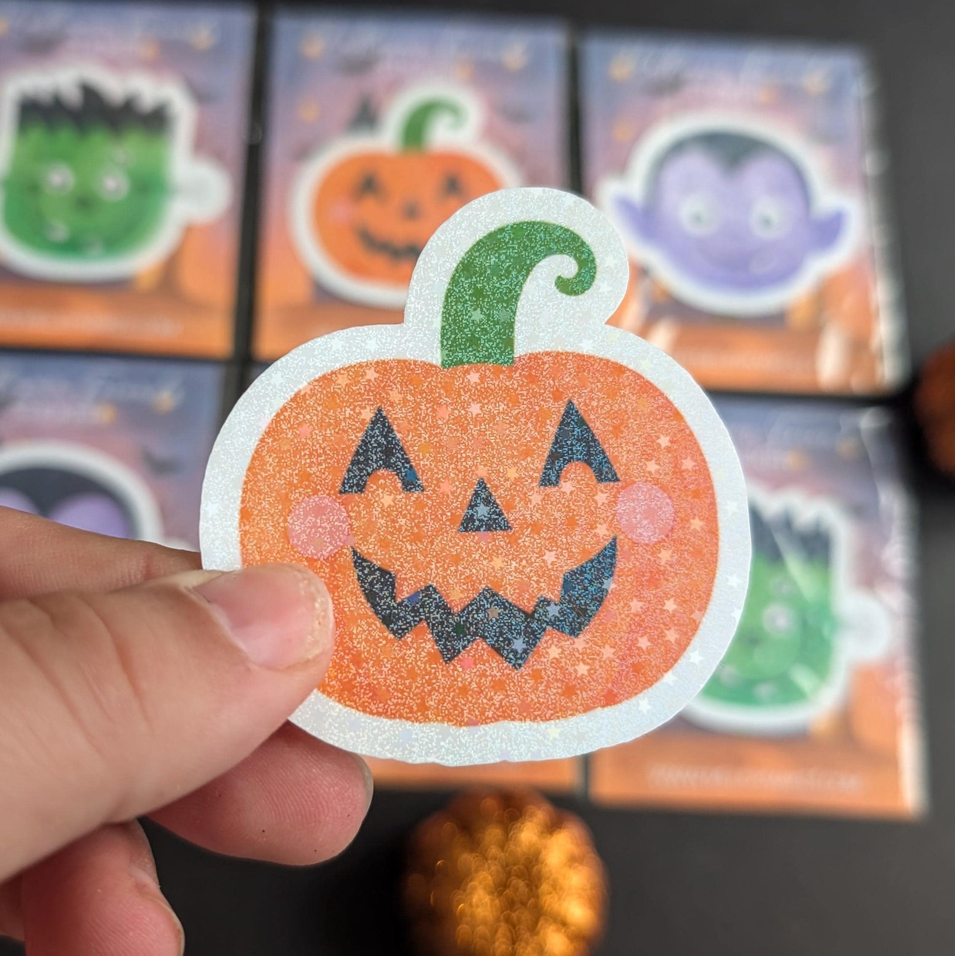 Personalised Halloween Sticker | Trick or Treat Sticker | Frankenstein / Pumpkin / Vampire Sticker | Kids Halloween Gift | Boo Basket Filler