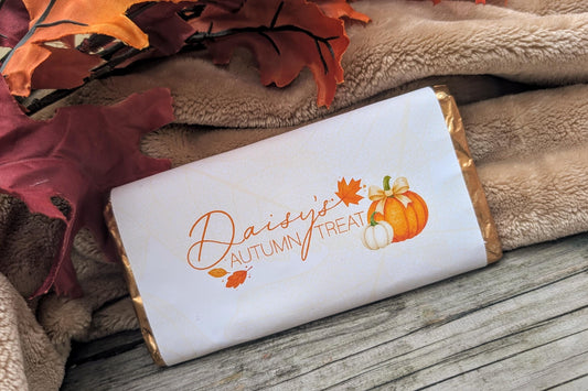 Personalised Chocolate Bar Wrapper | Autumn Galaxy Wrapper | Autumn Boo Basket Filler | Autumn Treat | Fall Gift | Hamper Stuffer