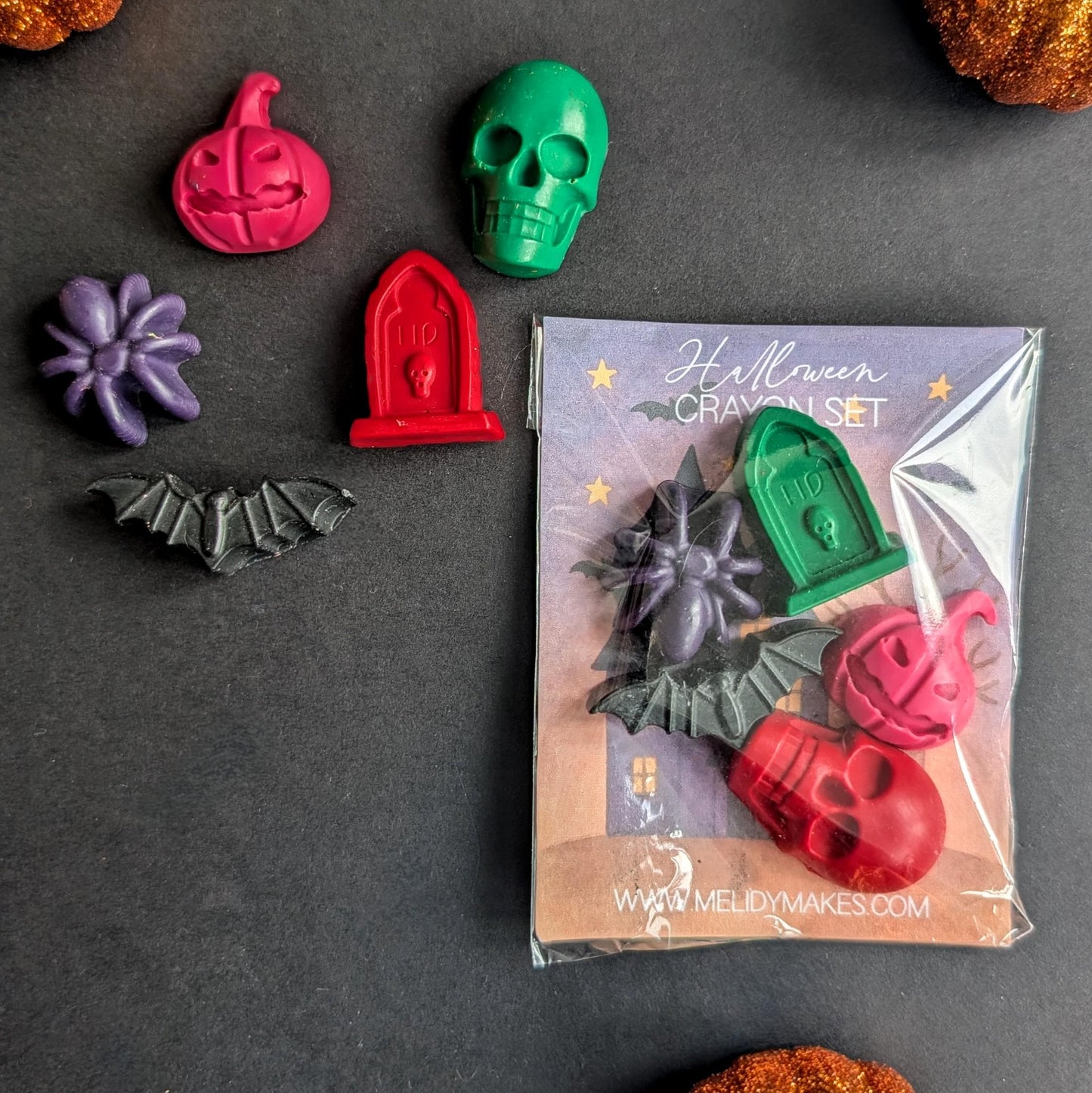 Kids Halloween Crayons | Boo Basket Filler | Halloween Gift | Trick or Treat Gift | Children's Arts and Crafts