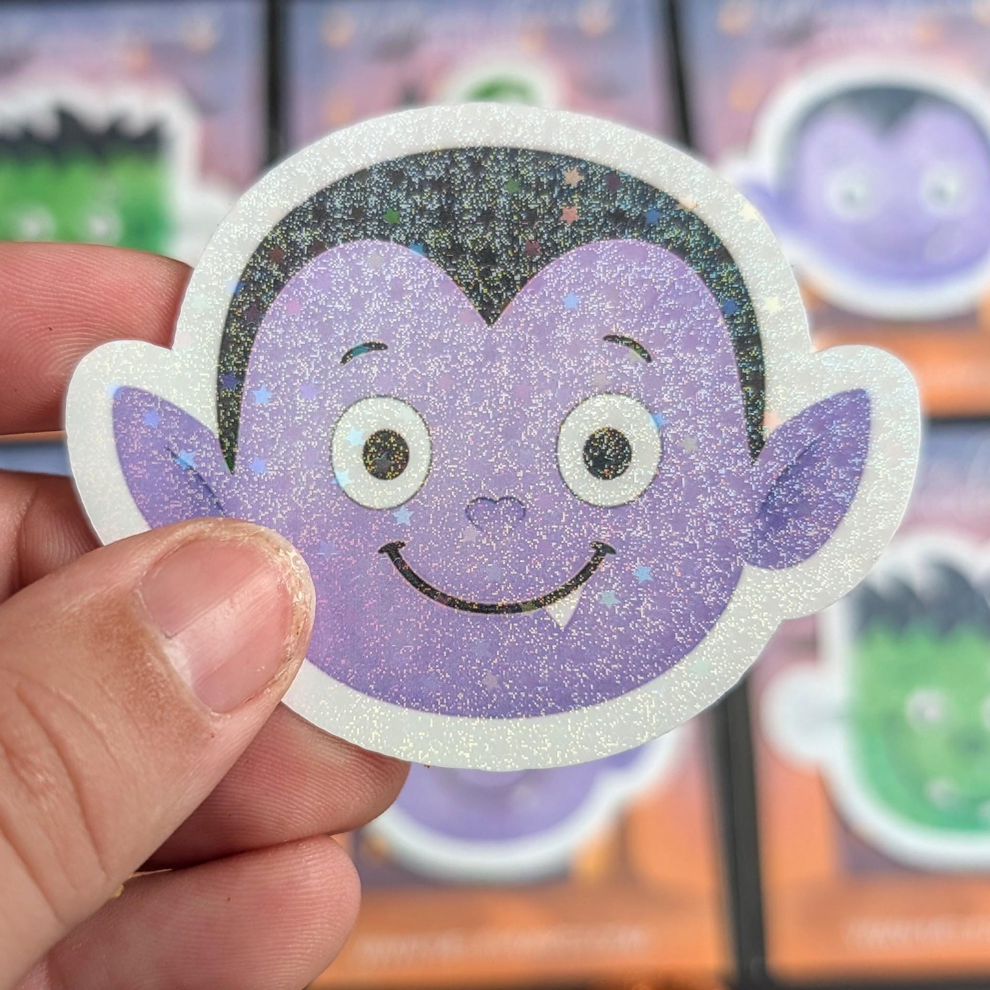 Personalised Halloween Sticker | Trick or Treat Sticker | Frankenstein / Pumpkin / Vampire Sticker | Kids Halloween Gift | Boo Basket Filler