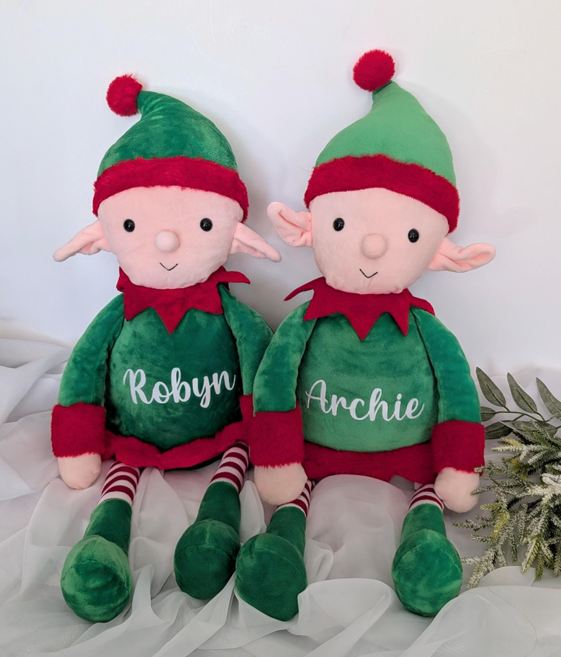 Personalised Christmas Elf Plush / Pajama Case | Large Elf Cuddly Toy | Kids Christmas Gift | Chirtmas Eve PJ's | Chirtmas Eve Box
