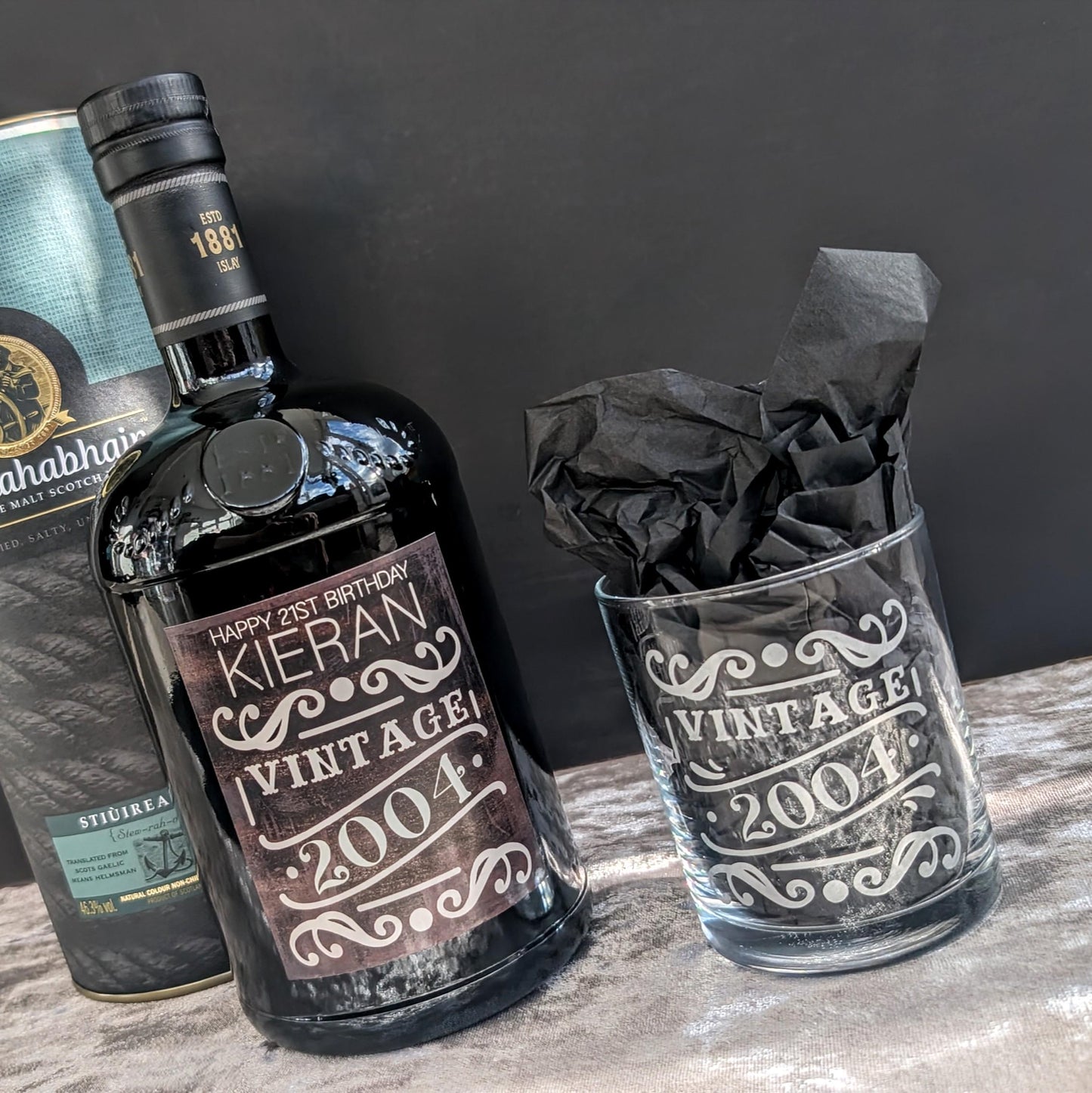 Personalised Vintage Bottle Sticker | Year of Birth Gift | Wine Wiskey Gin Label | Dad Grandad Gift | Stocking Filler Stuffer Gift