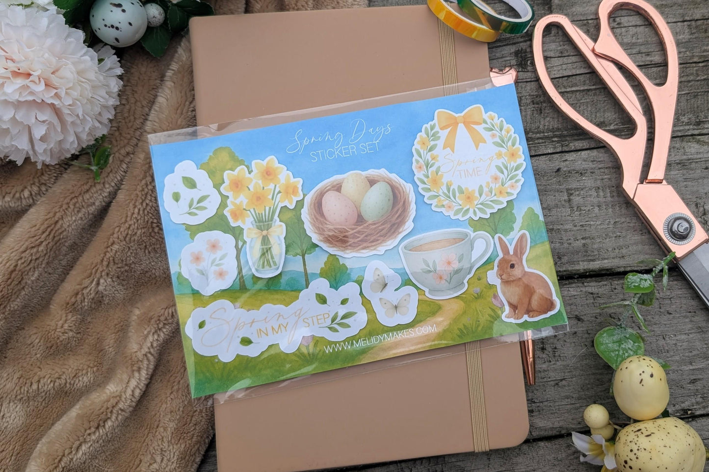 Spring Vinyl Sticker Set | Spring Easter Planner Stickers | Junk Journal / Journalling Stickers / Waterproof Laminated Sticker Set