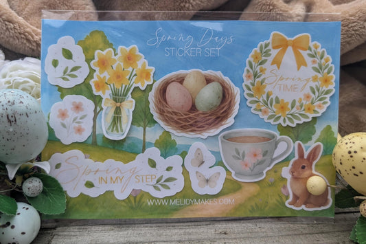 Spring Vinyl Sticker Set | Spring Easter Planner Stickers | Junk Journal / Journalling Stickers / Waterproof Laminated Sticker Set