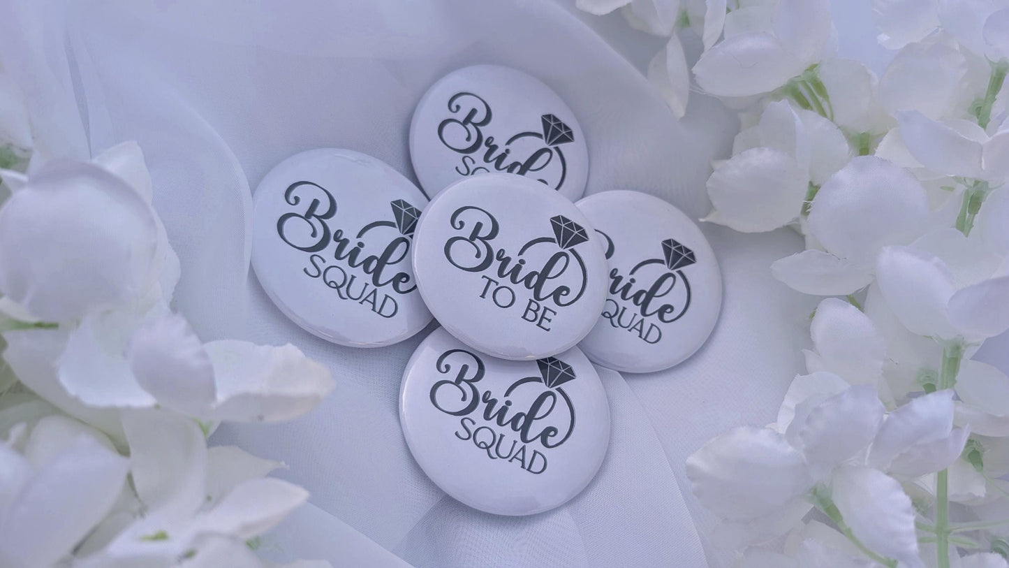 Personalised Hen Party Badge | Team Bride | Bride To Be | Bride Squad Badge | Hen Night Button Badge | Bachelorette Pin Badge