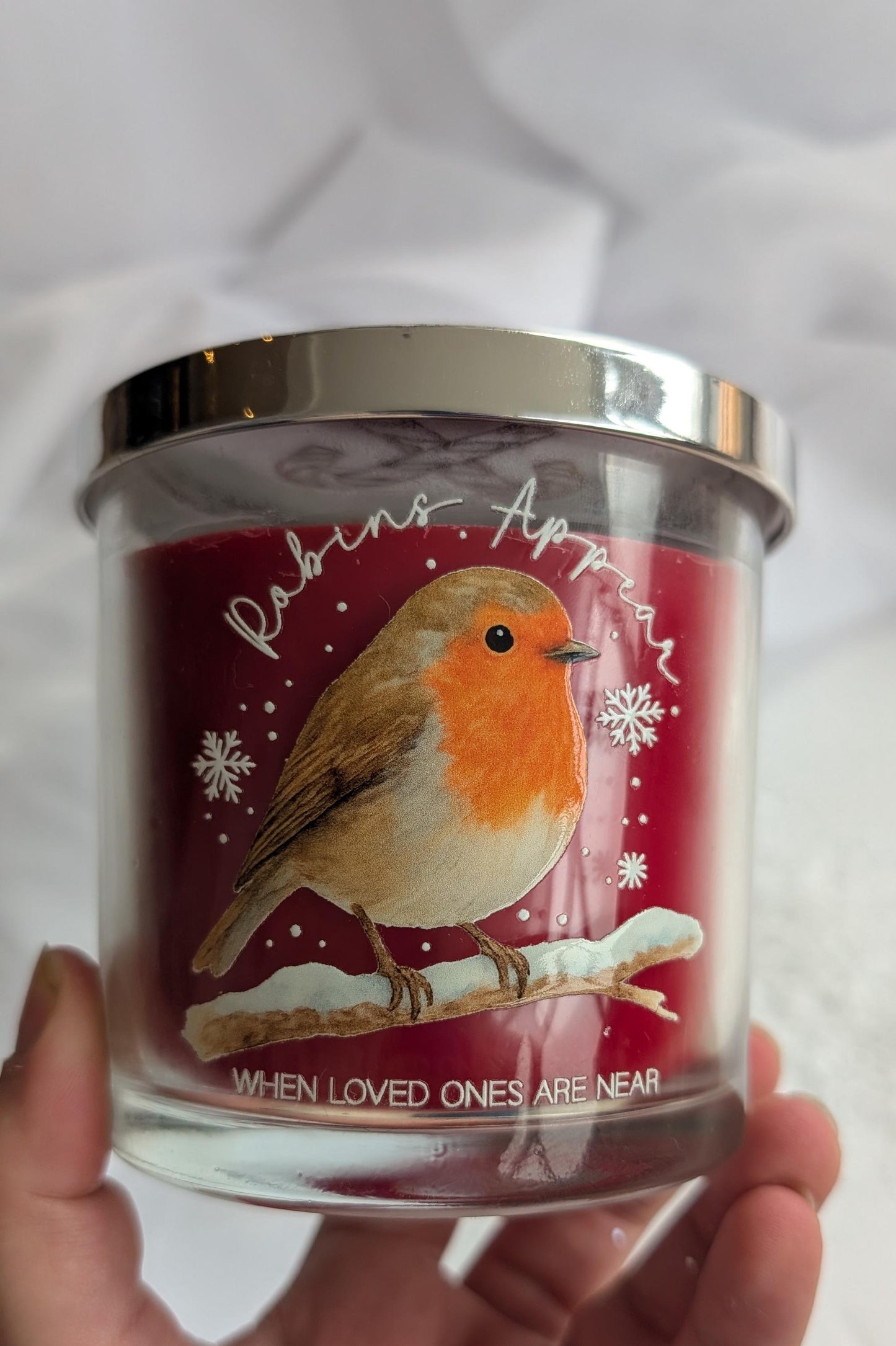 Personalised Christmas Robin Memory Candle and Vase Set | Robins appear when loved ones are near | In Loving Memory Gift | Remembrance Gift