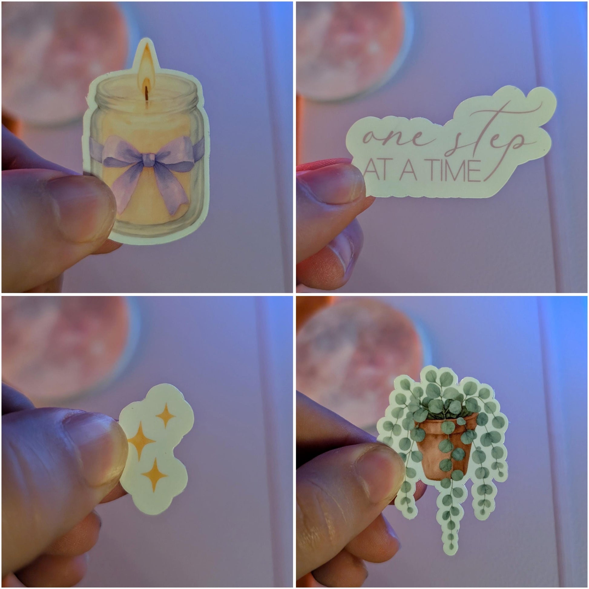 January Sticker Set - A Mindful Beginning | Lilac and Gold Watercolour Planner Stickers | Junk Journal / Journalling Stickers