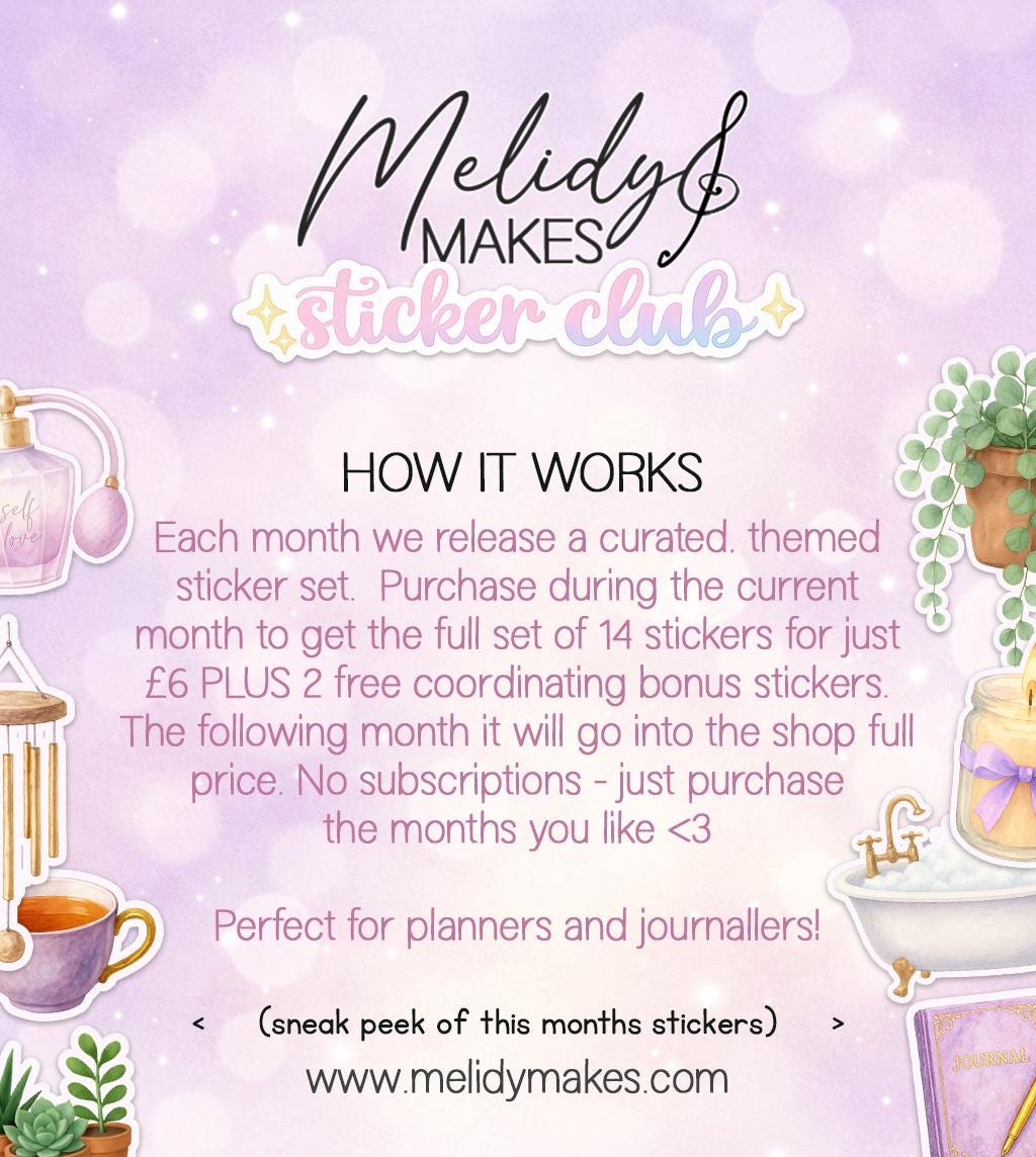 January Sticker Set - A Mindful Beginning | Lilac and Gold Watercolour Planner Stickers | Junk Journal / Journalling Stickers