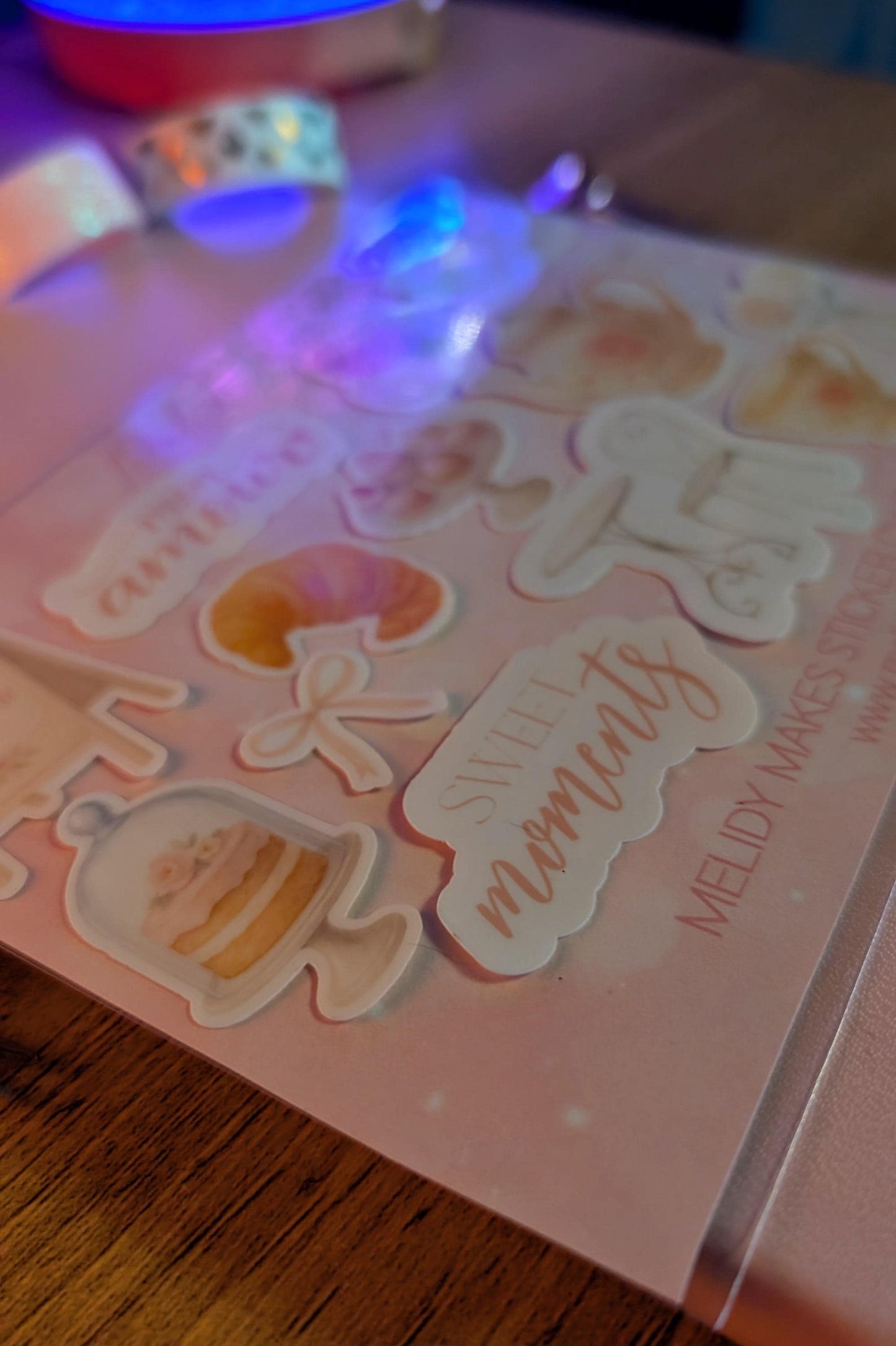 February Sticker Set - Patisserie | Pink Watercolour Planner Stickers | Junk Journal / Journalling Stickers |