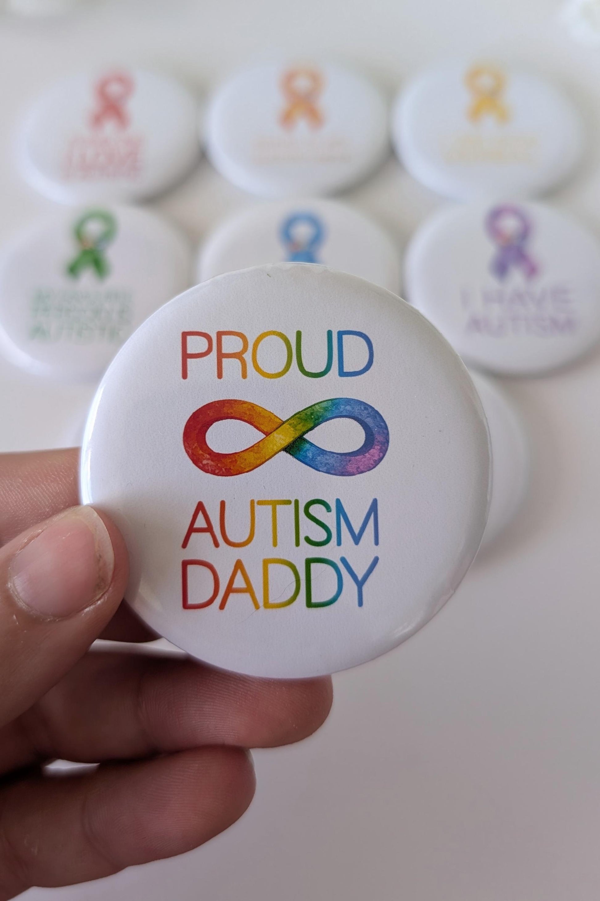 Personalised Autism Badge | SEN Badge | Autism ADHD Button Badge | Deaf, hearing impaired, diabetic, disability badge | Medical Alert Pin