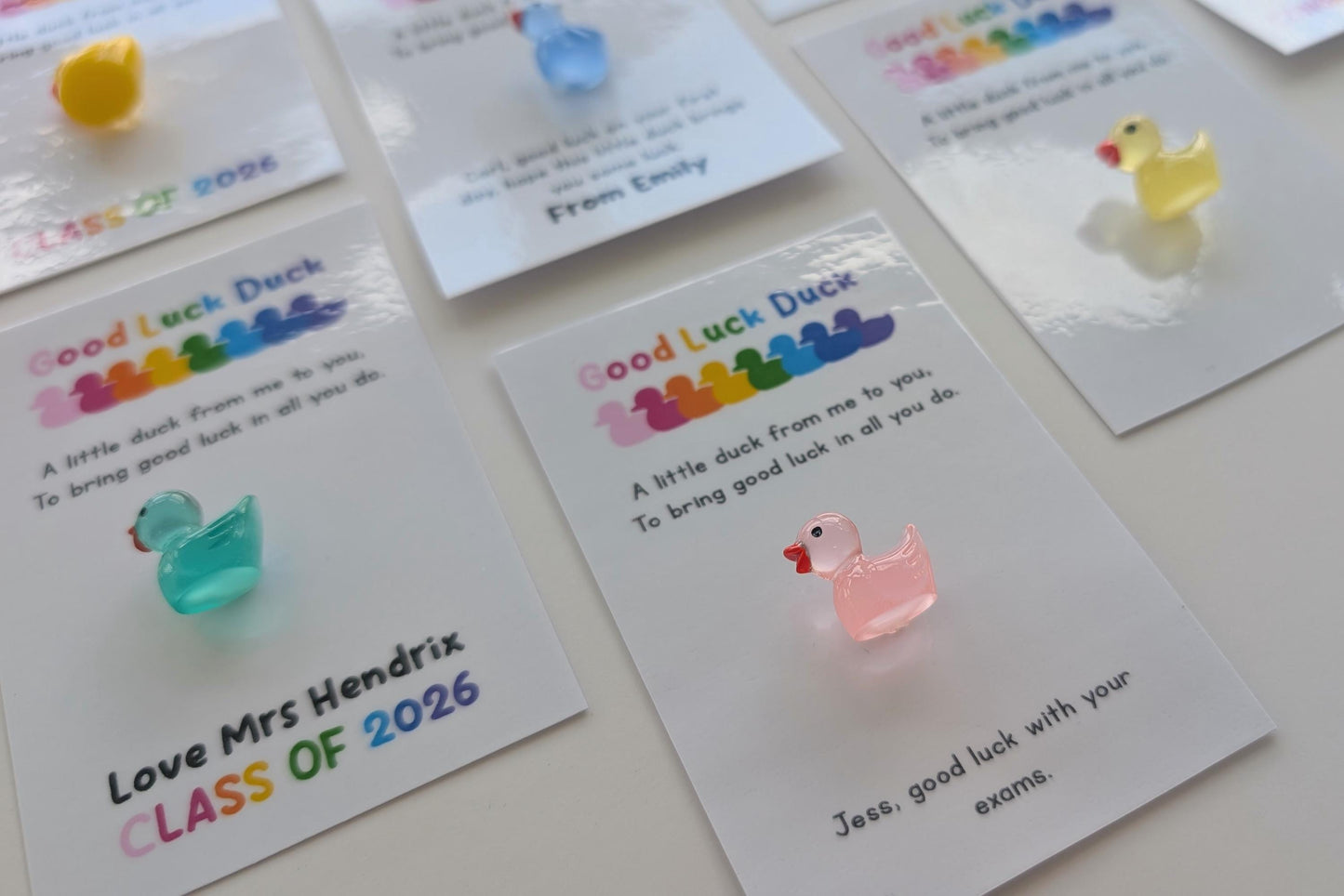 Good Luck Duck | Class Gift from Teacher | Class of 2026 | New Job Token Gift | Exam Mascot Gift | Good Luck Charm
