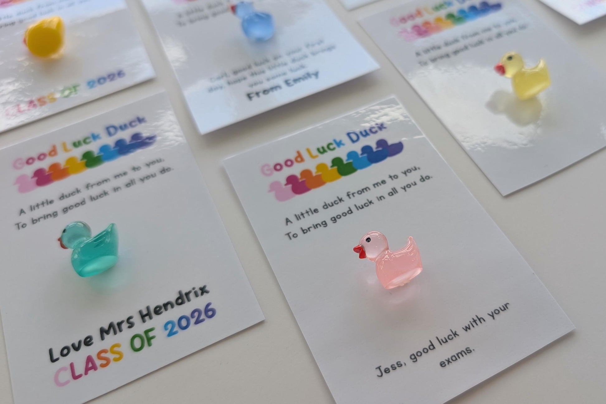 Good Luck Duck | Class Gift from Teacher | Class of 2026 | New Job Token Gift | Exam Mascot Gift | Good Luck Charm