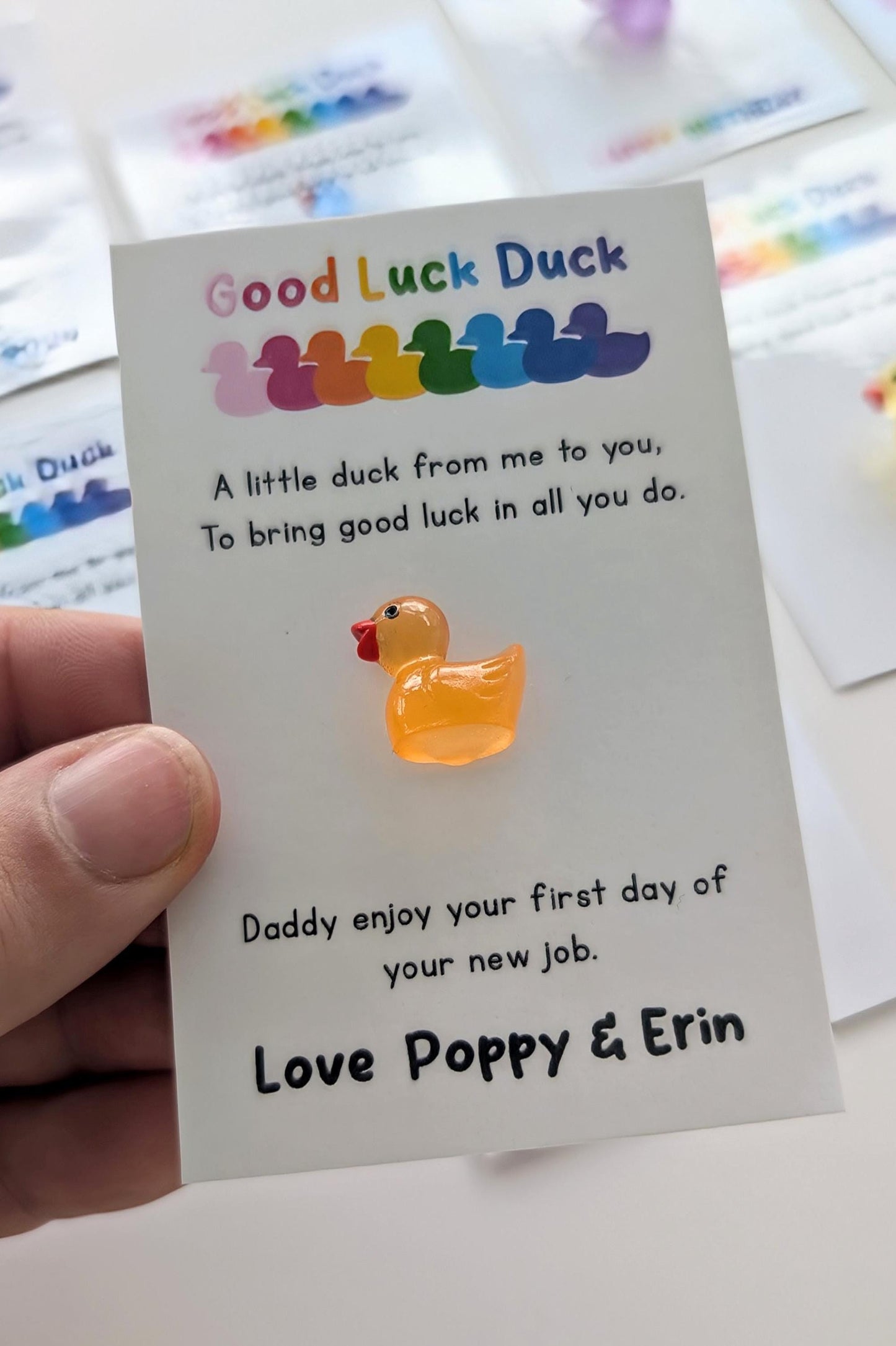 Good Luck Duck | Class Gift from Teacher | Class of 2026 | New Job Token Gift | Exam Mascot Gift | Good Luck Charm