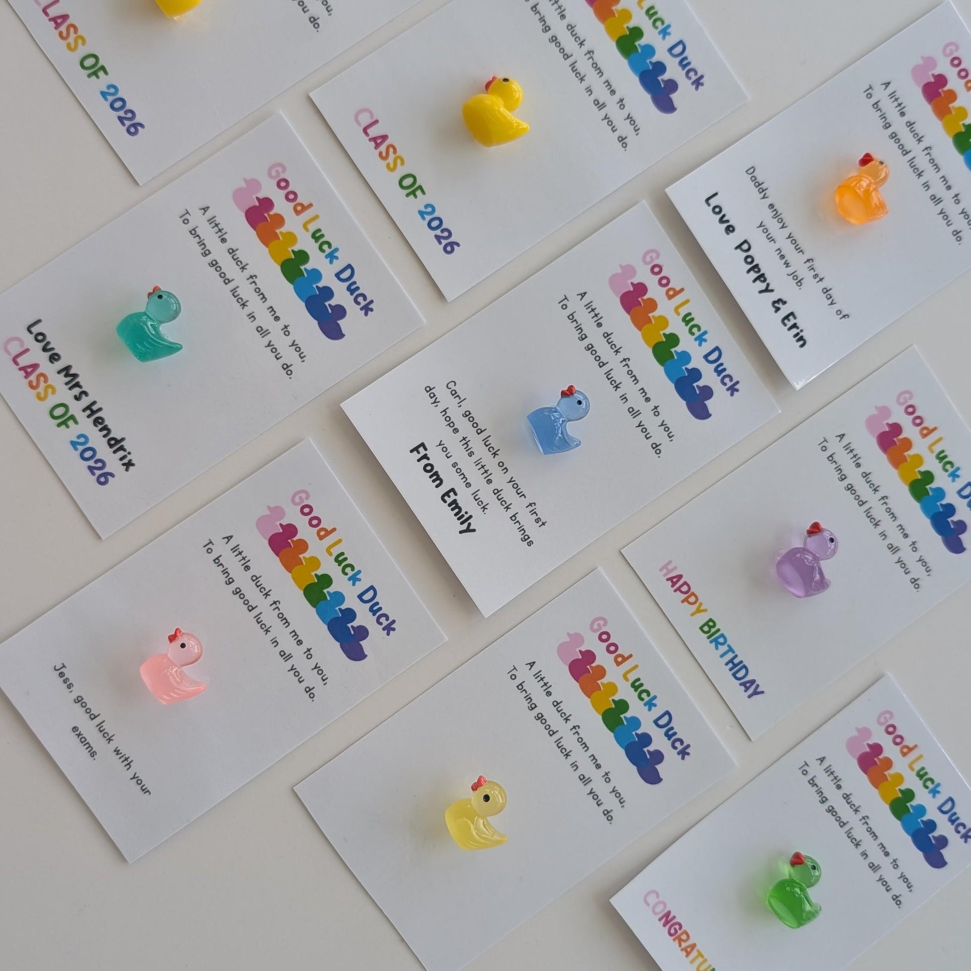 Good Luck Duck | Class Gift from Teacher | Class of 2026 | New Job Token Gift | Exam Mascot Gift | Good Luck Charm