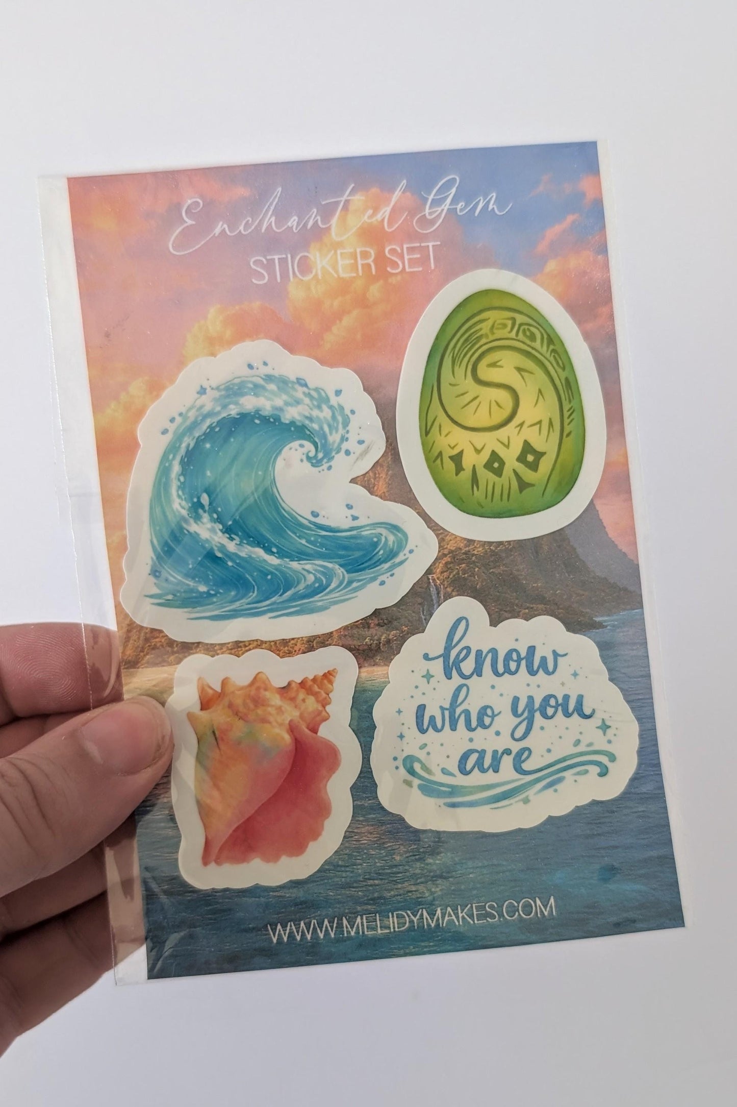 Enchanted Gem Sticker Set | Moana Inspired Planner Stickers | Junk Journal / Journalling Stickers / Waterproof Laminated Sticker Set