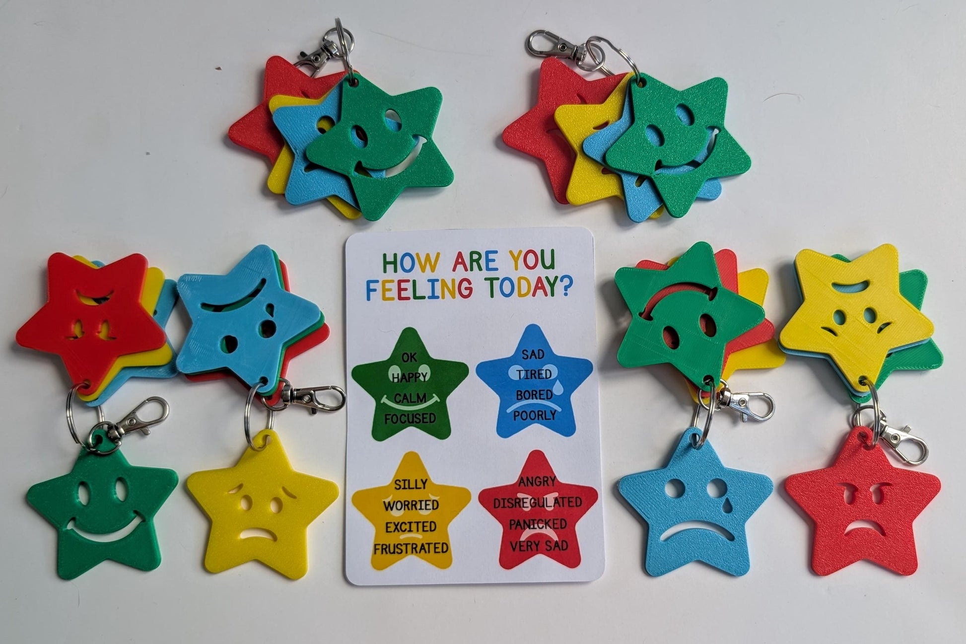 Emotion Regulation Keychain | Autism Mum Dad | Neurodivergent Support | Classroom Aid | Teacher Tool | SEN Parent