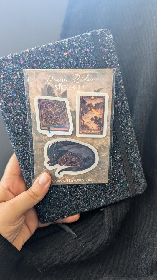 Dragon Rider Sticker Set | Fourth Wing Inspired Planner Stickers | Junk Journal / Journalling Stickers / Waterproof Laminated Sticker Set