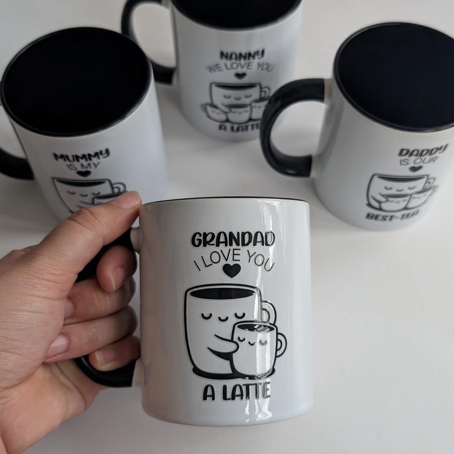 Personalised Mug | Mummy is My Bes-tea | Daddy I love you a latte | Mummy, Daddy, Grandad, Nana Gift | Coffee Mug | Tea Mug