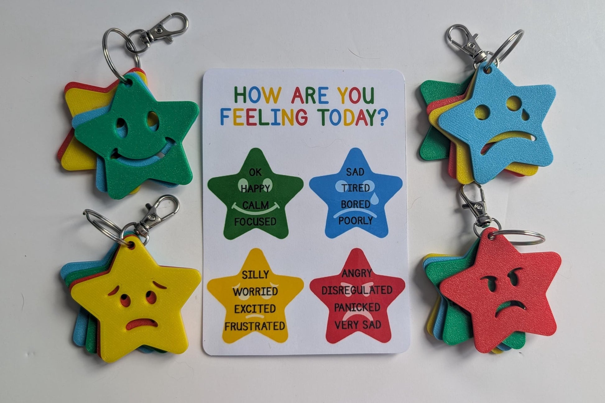 Emotion Regulation Keychain | Autism Mum Dad | Neurodivergent Support | Classroom Aid | Teacher Tool | SEN Parent