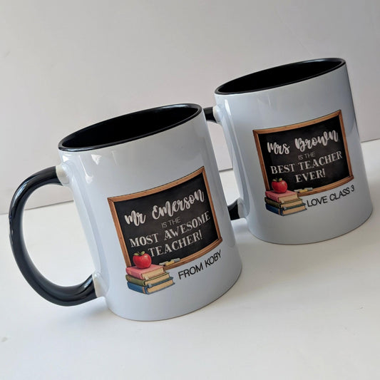 Personalised Best Teacher Ever Mug | End of Year Teacher Gift | Teacher Coffee Mug | Teacher Tea Mug | Teaching Assistant Mug