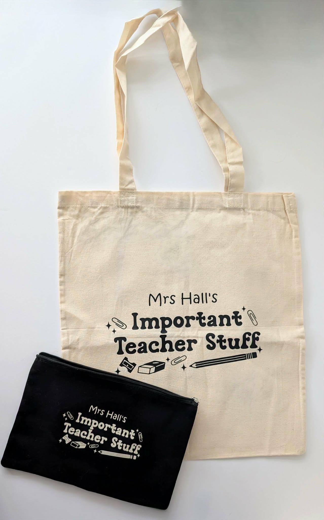 Personalised Teacher Tote Bag | Teacher Essentials | End of Term gift | School Teacher | Teaching Assistant | Practical Teacher Gift