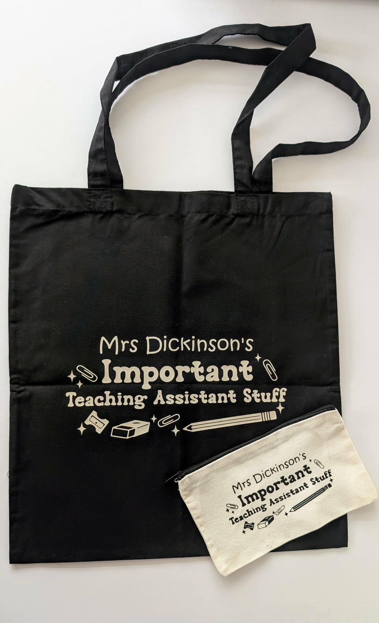 Personalised Teacher Tote Bag | Teacher Essentials | End of Term gift | School Teacher | Teaching Assistant | Practical Teacher Gift